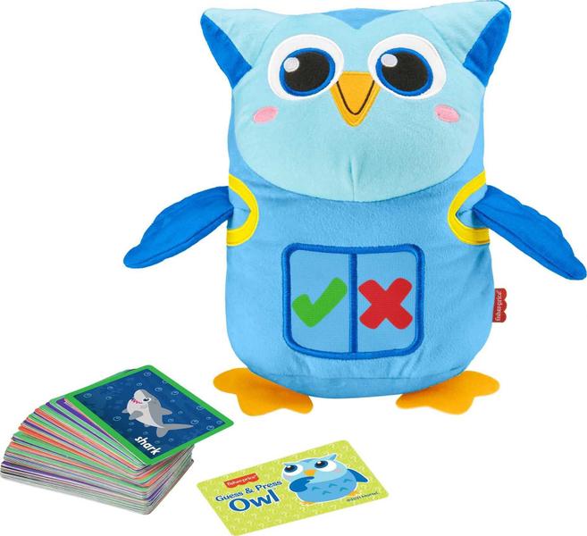 Imagem de Brinquedo de aprendizagem pré-escolar Fisher-Price Guess & Press Owl