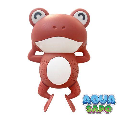 Brinquedo de banheira - sapo nadador (aqua sapo) - rosa salmão - polibrinq Imagem de Brinquedo de banheira - sapo nadador (aqua sapo) - rosa salmão