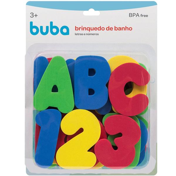 Imagem de Brinquedo De Banho Letras E Numeros - Buba