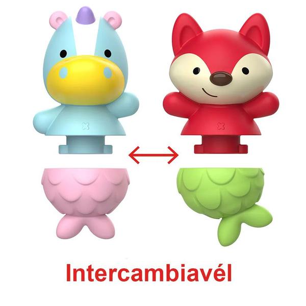 Imagem de Brinquedo de banho Mix &amp Math Skip Hop Unicórnio e Raposa