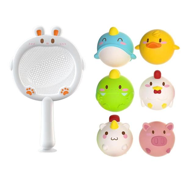 Imagem de Brinquedo de Banho para Bebê com Luzes LED - Animais Fofos Flutuantes