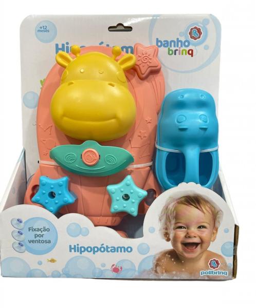 Brinquedo de Banho para Bebês Banho Brinq Hipopótamo Rosa - Polibrinq Imagem de Brinquedo de Banho para Bebês Banho Brinq Hipopótamo Rosa - Polibrinq
