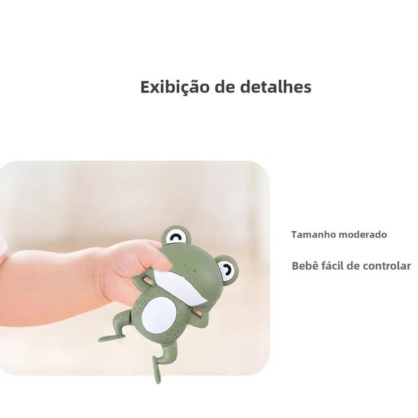 Brinquedo de Banho para Bebês - Relógio de Natação Sapo - Presente para Chá de Bebê Imagem de Brinquedo de Banho para Bebês - Relógio de Natação Sapo - Presente para Chá de Bebê