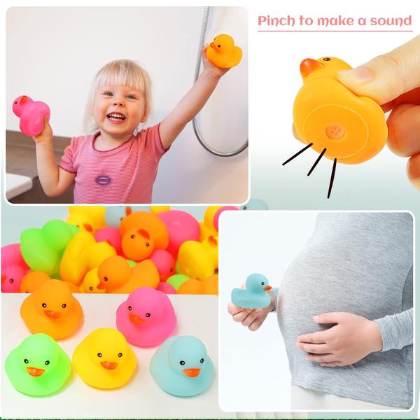 Imagem de Brinquedo de banho Rubber Duck Ekisemio, pacote com 50 unidades, multicolorido para crianças