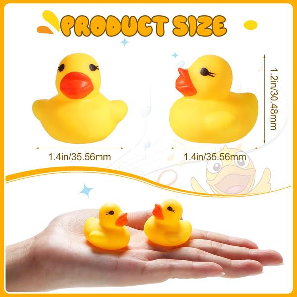 Imagem de Brinquedo de banho Rubber Ducks Teling 200 peças amarelo para chá de bebê