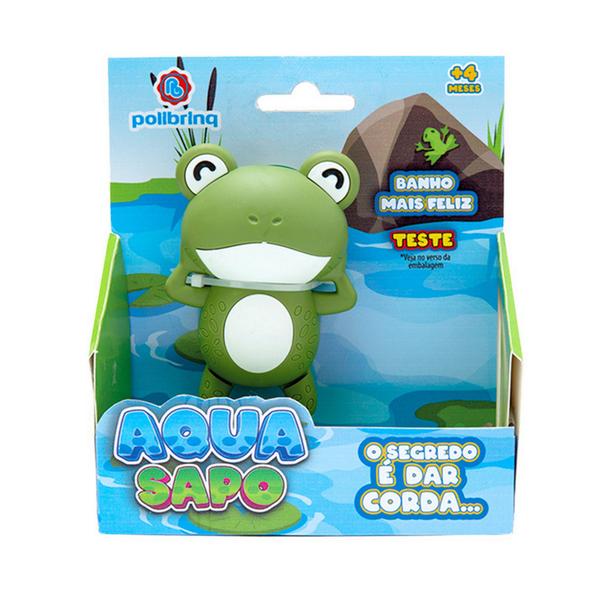 Imagem de Brinquedo De Banho Sapinho De Corda Aqua Sapo Bebe Infantil - Polibrinq