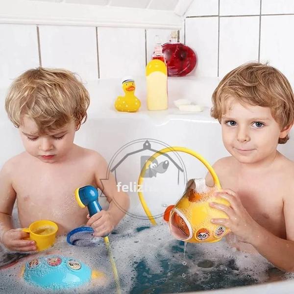 Imagem de Brinquedo de Banho Submarino Elétrico para Bebês - Spray de Água com Ventosa