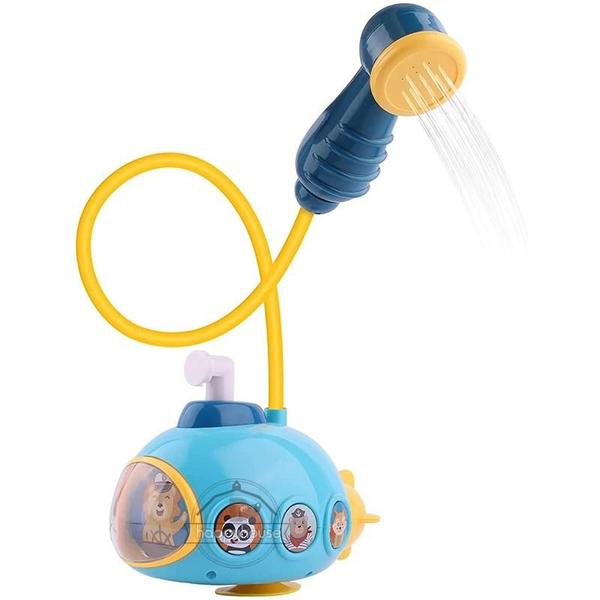 Imagem de Brinquedo de Banho Submarino Elétrico para Bebês - Spray de Água com Ventosa