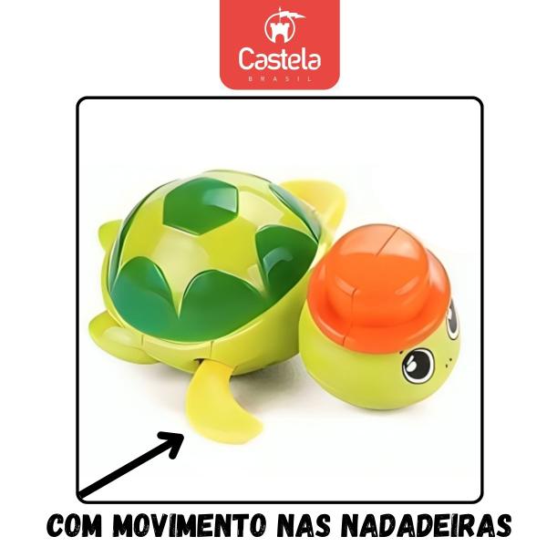 Imagem de Brinquedo De Banho Tartaruga Bebe Que Nada Infantil Castela