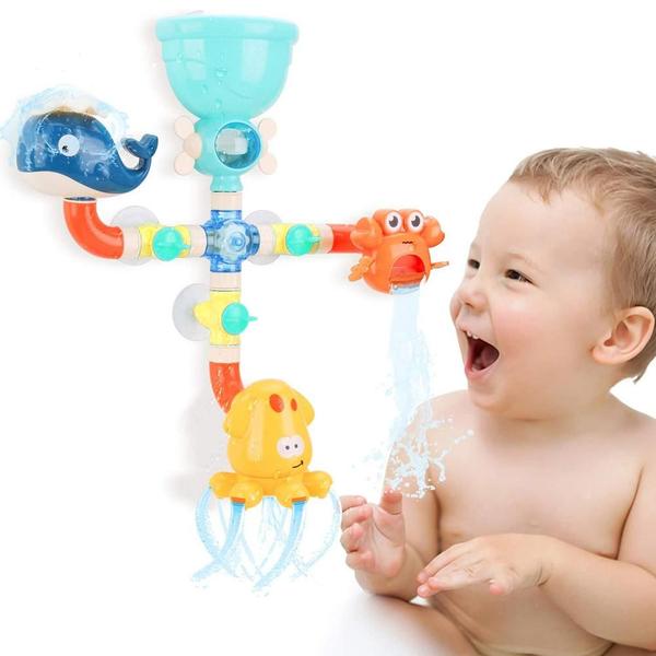 Imagem de Brinquedo de banho Wokex Giraffe Crab Faucet Shower Spray Duck para crianças