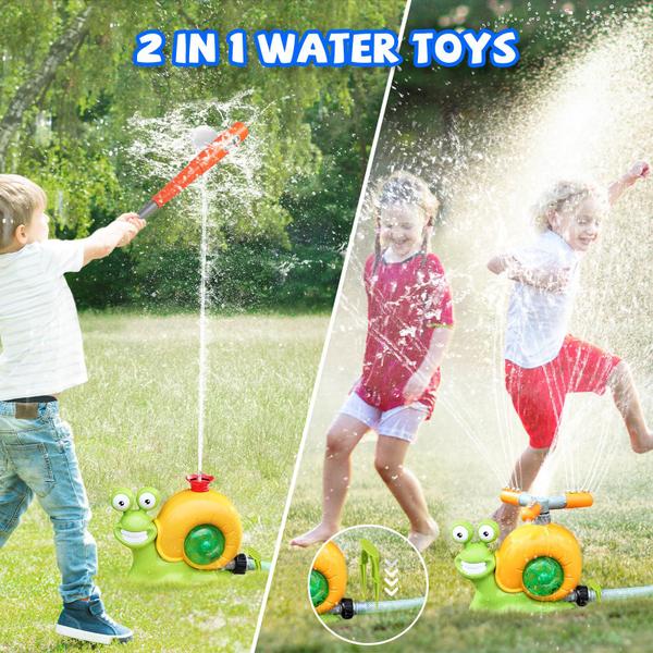 Imagem de Brinquedo de beisebol Water Sprinkler ERBIQ Snail 2 em 1 para crianças