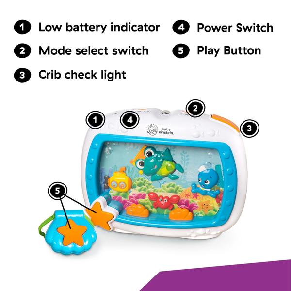 Imagem de Brinquedo de berço e máquina de som Baby Einstein Sea Dreams Soother