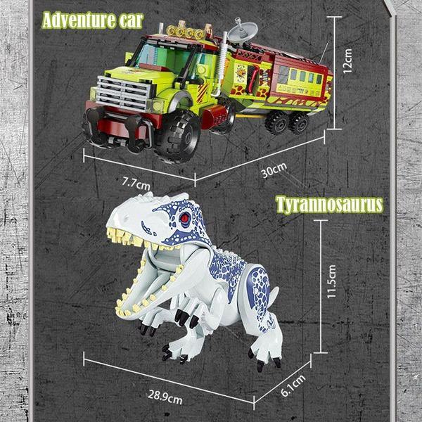 Brinquedo de blocos de construção Jurassic World Tyrannosaurus Velociraptor - Wokex Imagem de Brinquedo de blocos de construção Jurassic World Tyrannosaurus Velociraptor