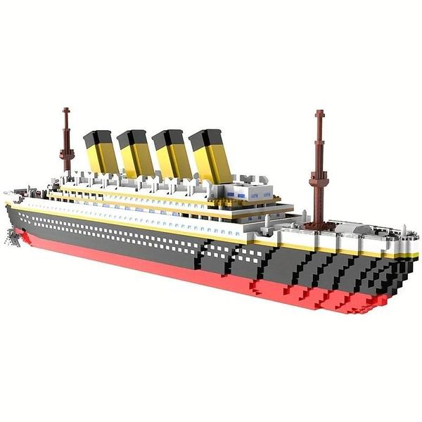 Imagem de Brinquedo de Blocos de Construção - Modelo do Titanic Gigante para Meninos e Meninas