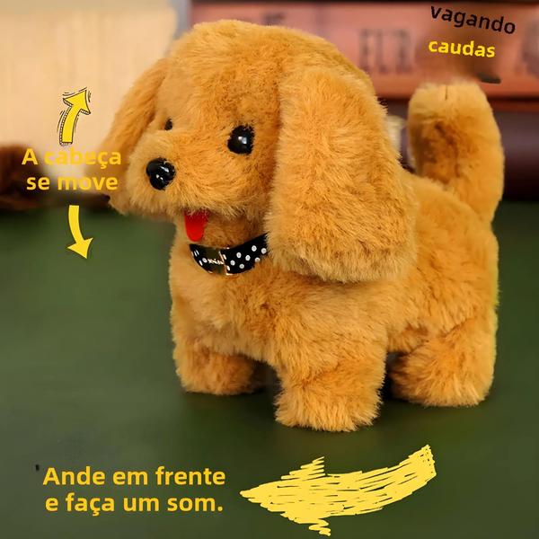 Imagem de Brinquedo de Cachorro Robô de Pelúcia - Anda e Late - Para Crianças