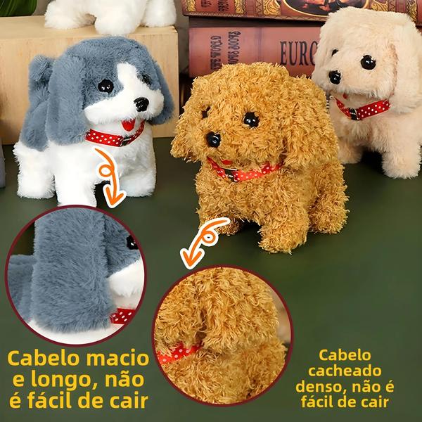 Imagem de Brinquedo de Cachorro Robô de Pelúcia - Anda e Late - Para Crianças