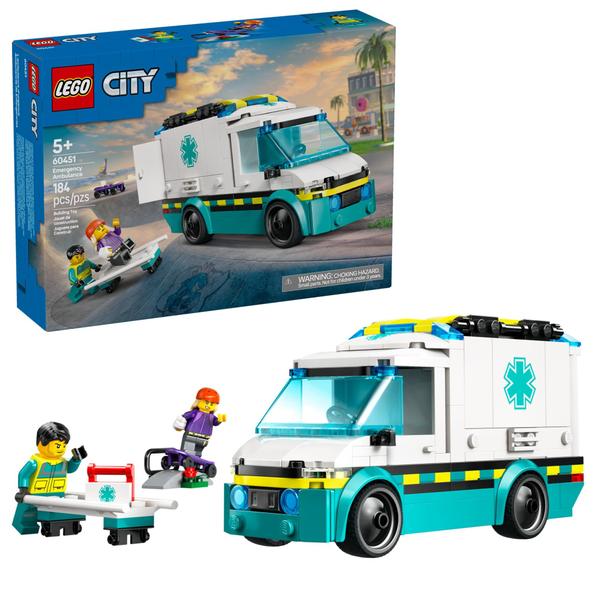 Imagem de Brinquedo de construção: ambulância de emergência LEGO City 60451 Kids 5+