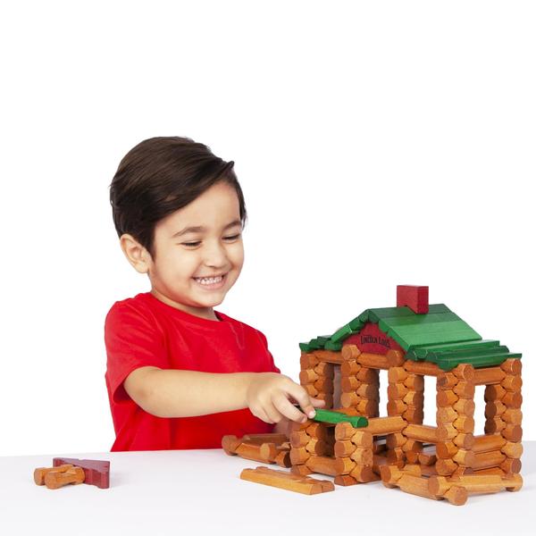 Imagem de Brinquedo de construção Basic Fun Lincoln Logs 100º aniversário, 111 unidades