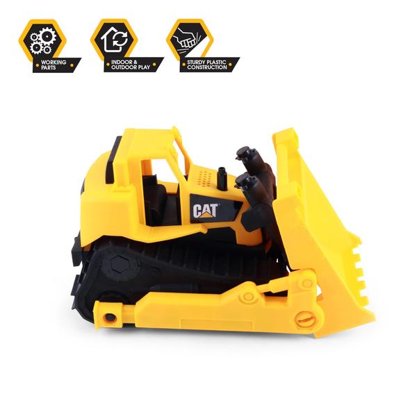 Imagem de Brinquedo de construção CAT Bulldozer de 15 cm com peças articuladas 3+