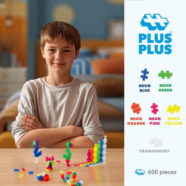 Imagem de Brinquedo de construção civil PLUS PLUS Open Play 600 peças