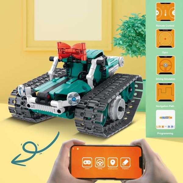 Imagem de Brinquedo de construção de robôs iQkidz 3 em 1 com aplicativo/controle remoto 8-14y