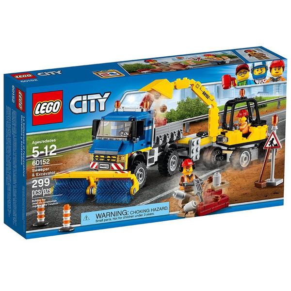 Imagem de Brinquedo de construção LEGO City Great Vehicles Sweeper & Excavator 60152