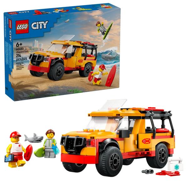 Imagem de Brinquedo de construção LEGO City Lifeguard Beach Rescue Truck 60453