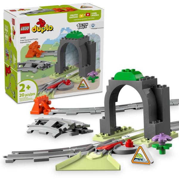 Imagem de Brinquedo de construção LEGO DUPLO Town Train Tunnel com 10 trilhos 10425