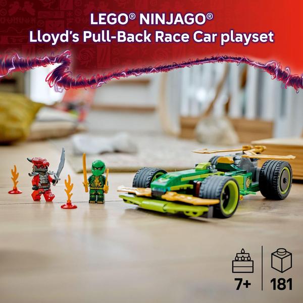 Imagem de Brinquedo de construção LEGO NINJAGO Lloyd's Pull-Back Race Car 71828