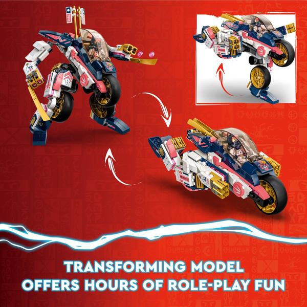 Imagem de Brinquedo de construção LEGO NINJAGO Sora Transforming Mech Bike 71792