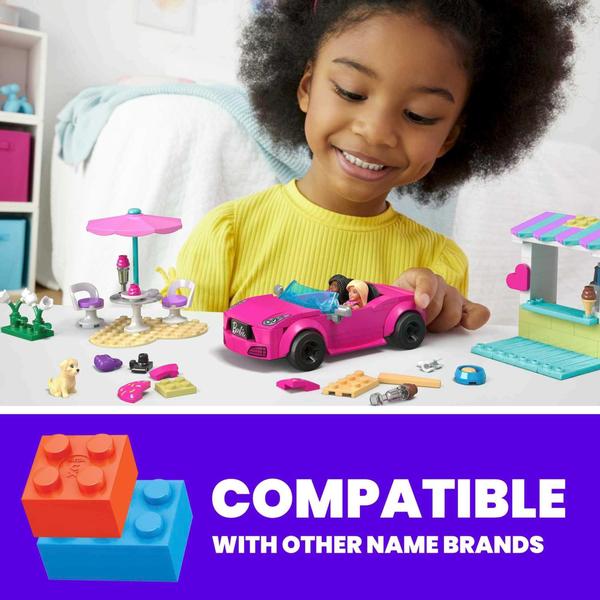 Imagem de Brinquedo de construção Mega Barbie Car conversível com 225 peças