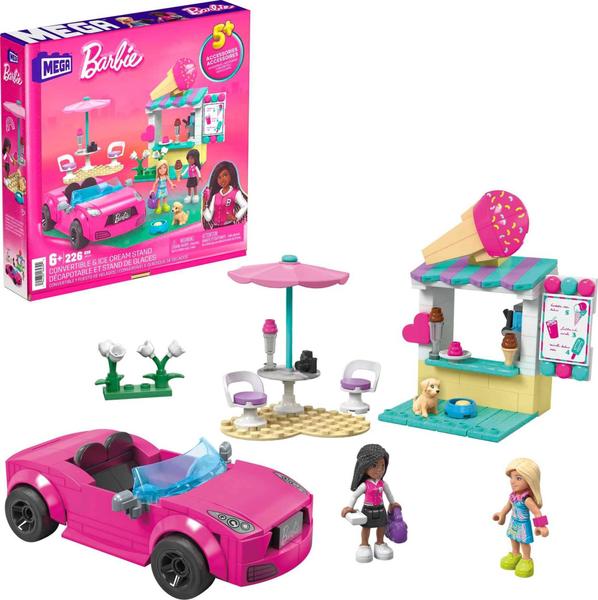 Imagem de Brinquedo de construção Mega Barbie Car conversível com 225 peças