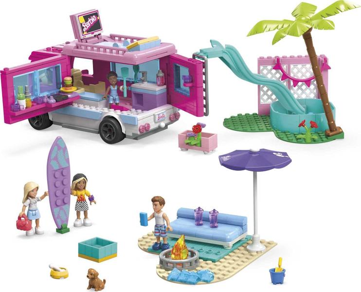 Imagem de Brinquedo de construção Mega Barbie Car Dream Camper com 580 peças