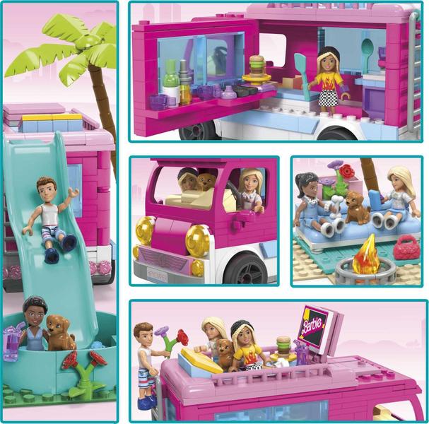 Imagem de Brinquedo de construção Mega Barbie Car Dream Camper com 580 peças