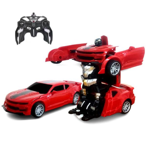 Imagem de Brinquedo de Controle Remoto Carrinho Robô Vermelho - Toy King