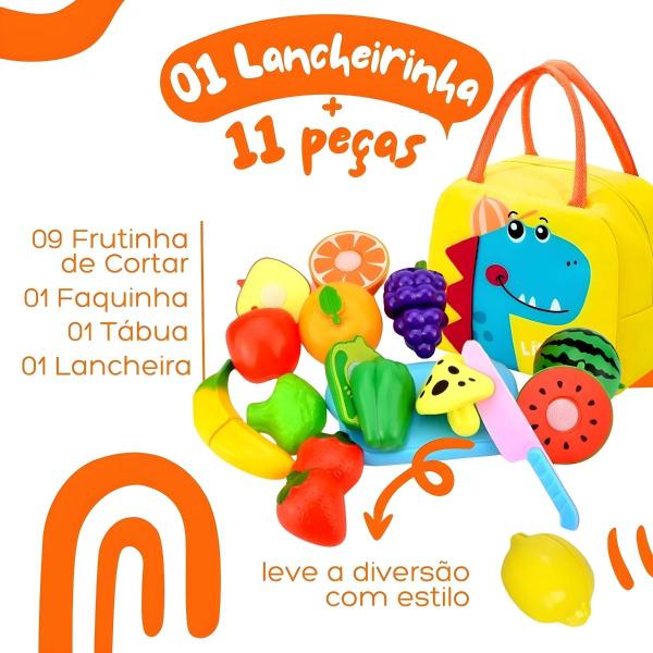 Imagem de Brinquedo De Cortar Cozinha Verduras Frutas Velcr Bolsa