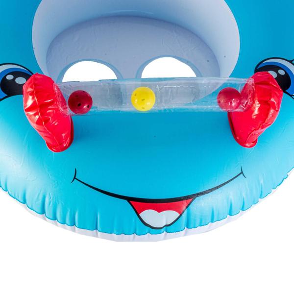 Imagem de Brinquedo De Crianças Para Piscinas Boia De Baleia Azul Som