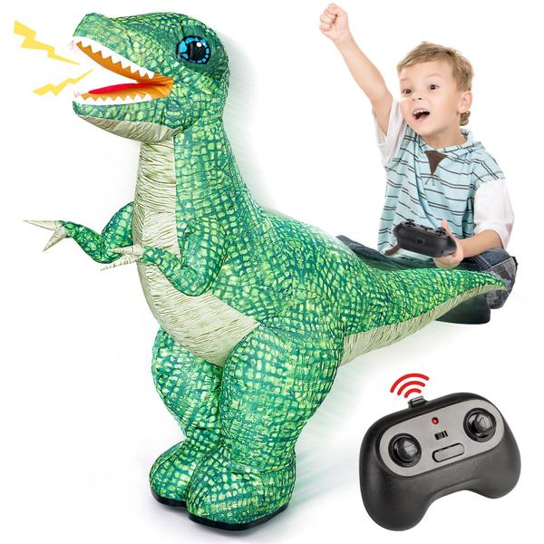 Imagem de Brinquedo de dinossauro inflável Jovow 2.4GHZ com controle remoto para crianças com mais de 6 anos