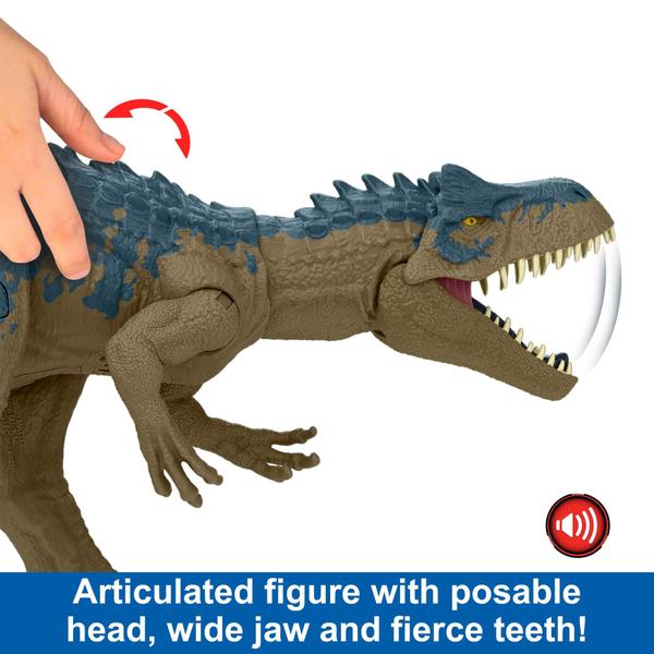 Imagem de Brinquedo de dinossauro Mattel Jurassic World Allosaurus com sons