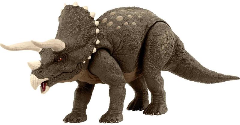 Imagem de Brinquedo de dinossauro Mattel Jurassic World Habitat Defender Triceratops