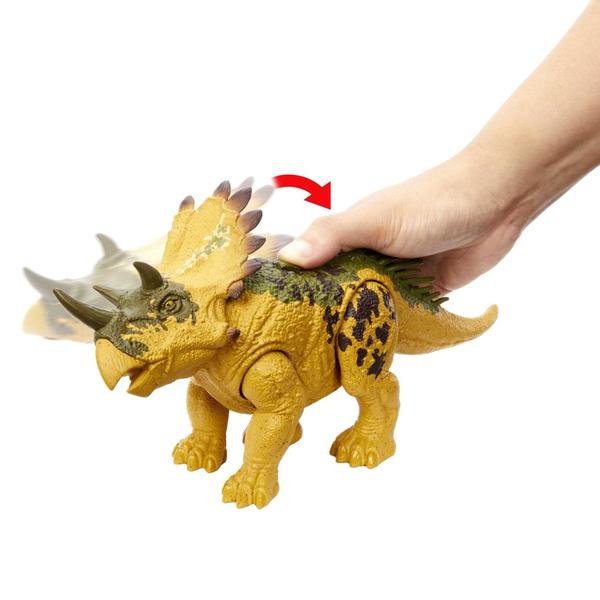 Imagem de Brinquedo de dinossauro Mattel Jurassic World Wild Roar Regaliceratops