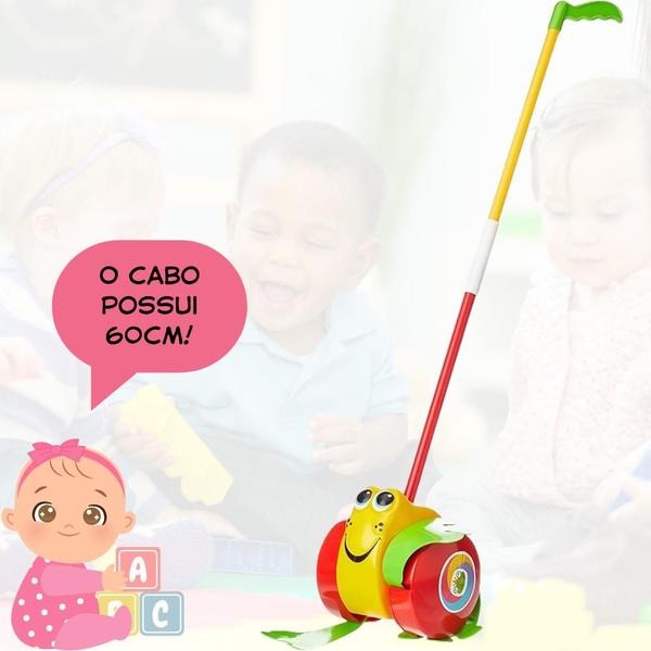 Imagem de Brinquedo de Empurrar Equilibro Andar Rã Sapinho Divertido