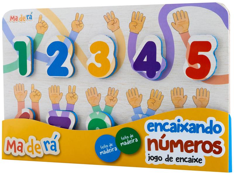Brinquedo de Encaixar Educativo Maderá - 3127 Toyster Brinquedos 10 Peças Imagem de Brinquedo de Encaixar Educativo Maderá