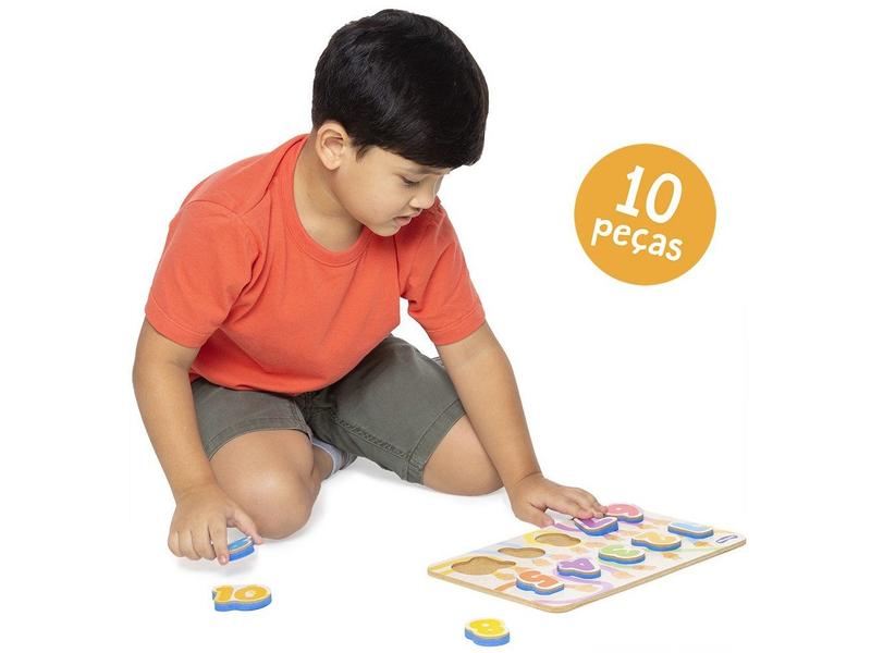 Brinquedo de Encaixar Educativo Maderá - 3127 Toyster Brinquedos 10 Peças Imagem de Brinquedo de Encaixar Educativo Maderá