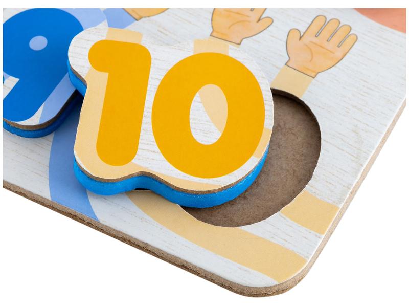 Brinquedo de Encaixar Educativo Maderá - 3127 Toyster Brinquedos 10 Peças Imagem de Brinquedo de Encaixar Educativo Maderá