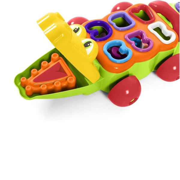 Imagem de Brinquedo de Encaixar para Bebê Jacaré Didático Calesita