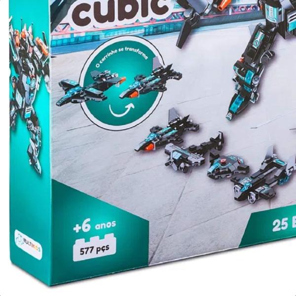 Imagem de Brinquedo De Encaixe Cubic 25 Em 1 Super Robot 577 Peças Imaginação + De 6 Anos Multikids - BR1618