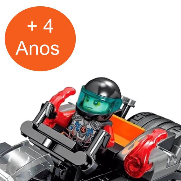 Imagem de Brinquedo De Encaixe Heróis VS Vilões Dark Cobra Lurk 101 Peças Moto De Combate +De 4 Anos Polibrinq - BM004