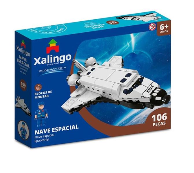 Imagem de Brinquedo De Encaixe Nave Espacial 102 Peças +De 6 Anos Educativo Xalingo - 28509