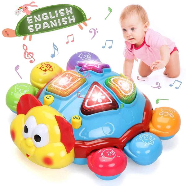 Imagem de Brinquedo de engatinhar HISTOYE Baby de 6 a 12 meses bilíngue com música leve